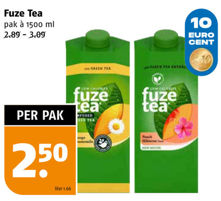 Fuze Tea   ice tea folder aanbieding bij  Poiesz - details