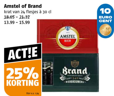 Brand   krat bier folder aanbieding bij  Poiesz - details