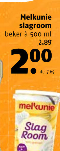 Melkunie   slagroom folder aanbieding bij  Poiesz - details