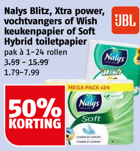 Nalys   toiletpapier, keukenpapier folder aanbieding bij  Poiesz - details