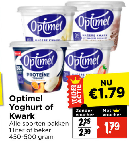 Optimel   kwark, vruchtenyoghurt folder aanbieding bij  Vomar - details