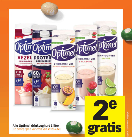Optimel   drinkyoghurt folder aanbieding bij  Albert&nbsp;Heijn - details