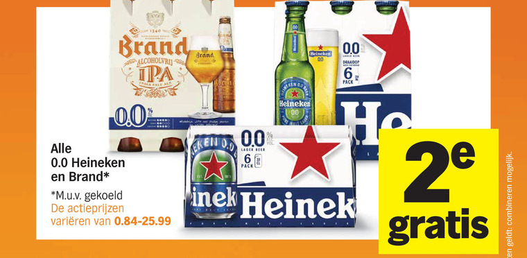 Heineken 0.0   blikje bier, alcoholvrij bier folder aanbieding bij  Albert&nbsp;Heijn - details