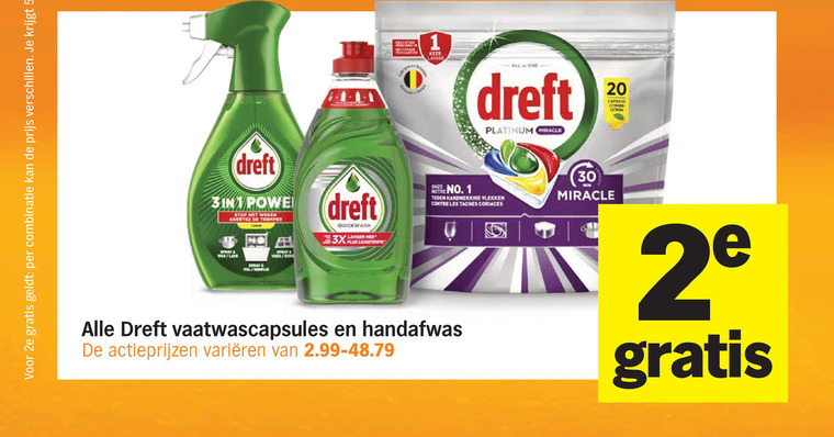 Dreft   afwasmiddel, vaatwasmiddel folder aanbieding bij  Albert&nbsp;Heijn - details