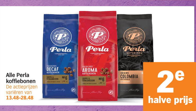 perla koffiebonen 6 b huisblends decaf varieeren soepel bever aroma albert seal origins colombia 2 halve folder aanbieding bij Albert Heijn Perla koffiebonen folder aanbieding bij Albert Heijn - details