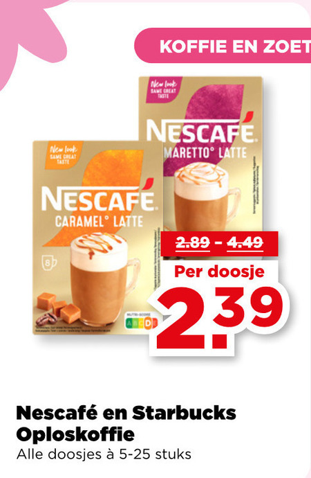 Nescafe   oploskoffie folder aanbieding bij  Plus - details