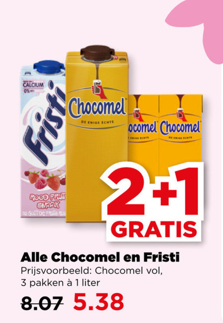 Fristi   chocolademelk, drinkyoghurt folder aanbieding bij  Plus - details