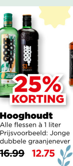 Hooghoudt   berenburg, vieux folder aanbieding bij  Plus - details