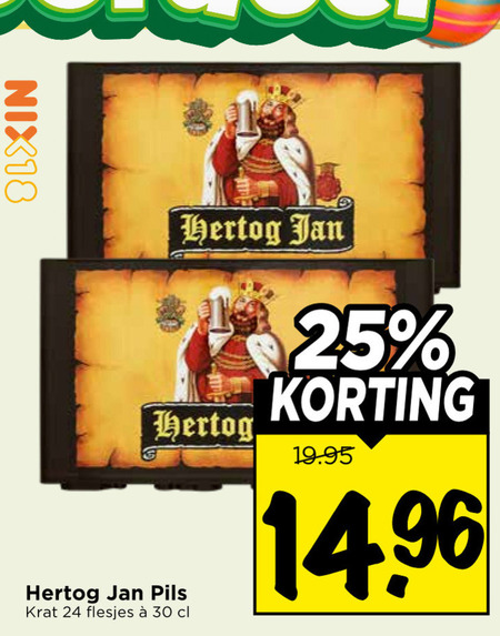 Hertog Jan   krat bier folder aanbieding bij  Vomar - details