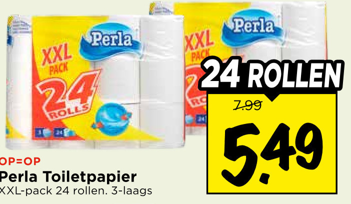 Perla   toiletpapier folder aanbieding bij  Vomar - details