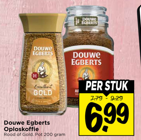 Douwe Egberts   oploskoffie folder aanbieding bij  Vomar - details
