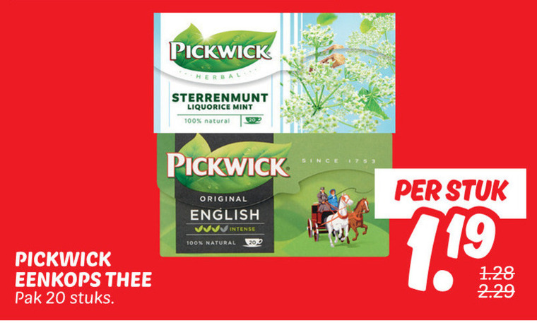 Pickwick   thee folder aanbieding bij  Dekamarkt - details