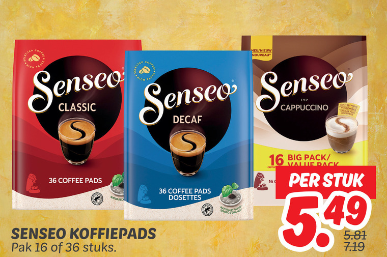 Douwe Egberts Senseo   koffiepad folder aanbieding bij  Dekamarkt - details
