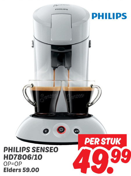 Philips   koffiepadmachine folder aanbieding bij  Dekamarkt - details