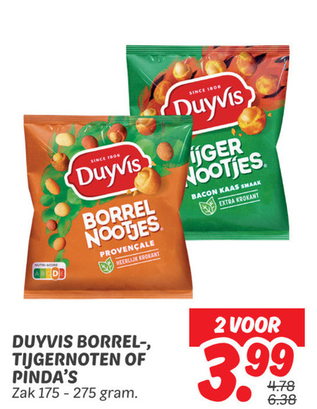 Duyvis   borrelnootjes folder aanbieding bij  Dekamarkt - details