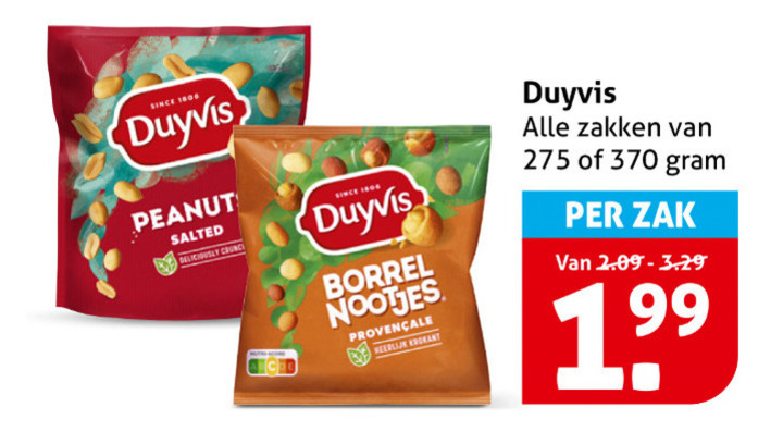 Duyvis   borrelnootjes folder aanbieding bij  Hoogvliet - details