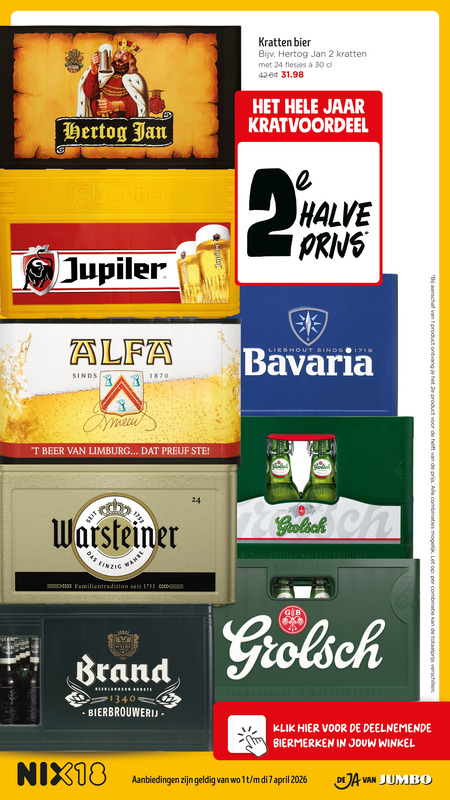 Bavaria   krat bier folder aanbieding bij  Jumbo - details