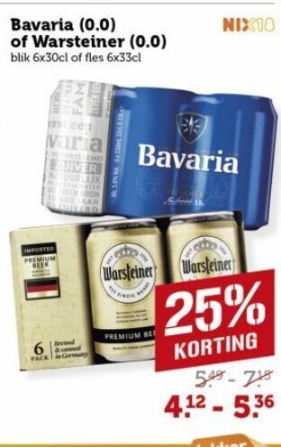 Bavaria   blikje bier folder aanbieding bij  Coop - details