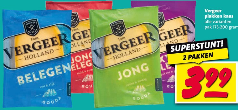 Vergeer   kaasplakken folder aanbieding bij  Nettorama - details