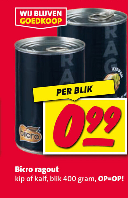 Bicro   ragout folder aanbieding bij  Nettorama - details