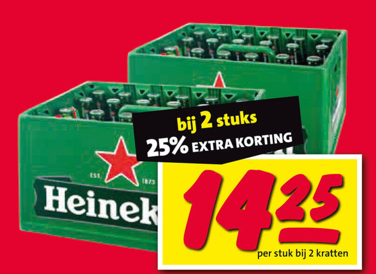 Heineken   krat bier folder aanbieding bij  Nettorama - details