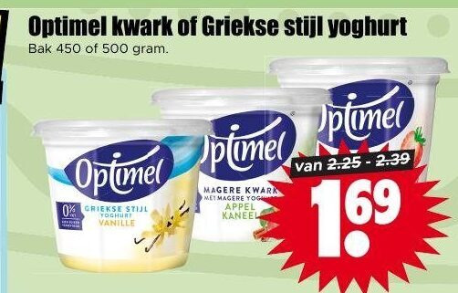 Optimel   kwark, vruchtenyoghurt folder aanbieding bij  Dirk - details