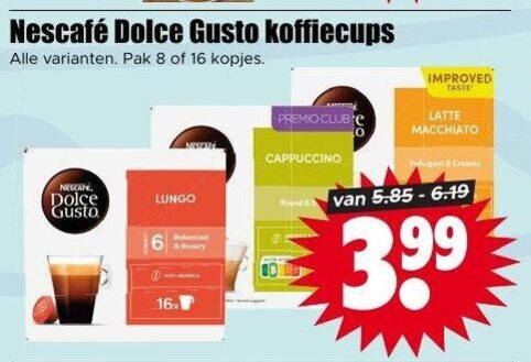 Nescafe   dolce gusto capsules folder aanbieding bij  Dirk - details
