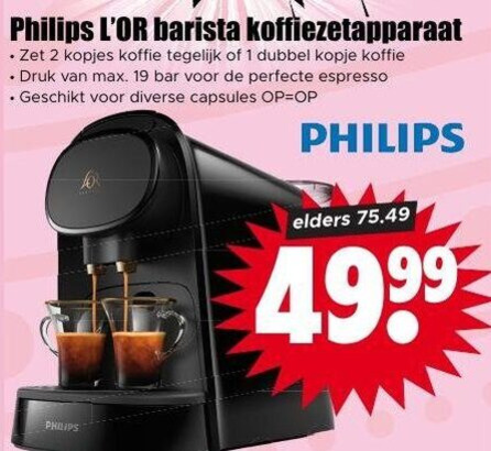 Philips   nespresso apparaat folder aanbieding bij  Dirk - details