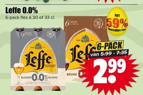 Leffe   alcoholvrij bier folder aanbieding bij  Dirk - details
