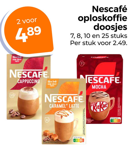 Nescafe   oploskoffie folder aanbieding bij  Trekpleister - details
