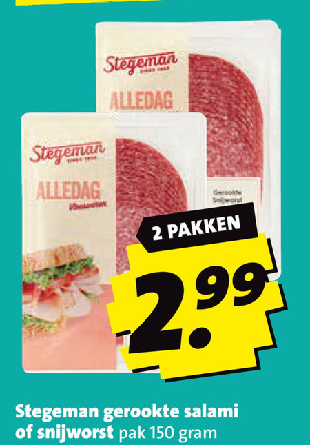 Stegeman   salami, snijworst folder aanbieding bij  Boni - details