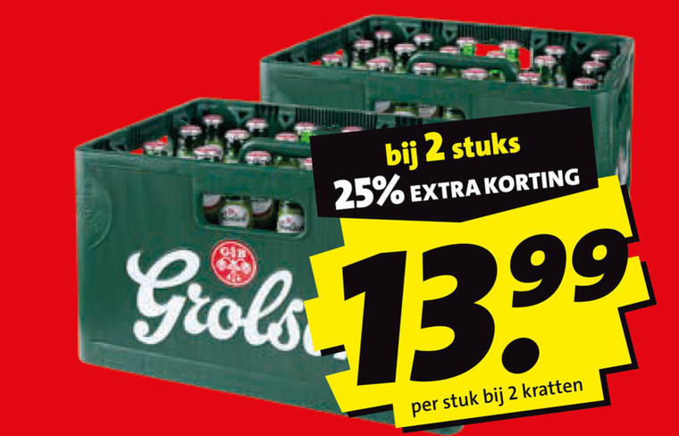 Grolsch   krat bier folder aanbieding bij  Boni - details