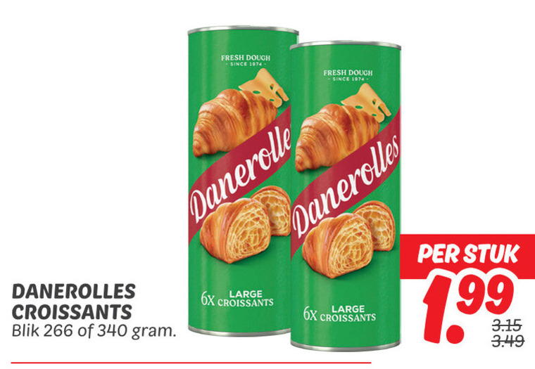 Danerolles   croissantdeeg folder aanbieding bij  Dekamarkt - details