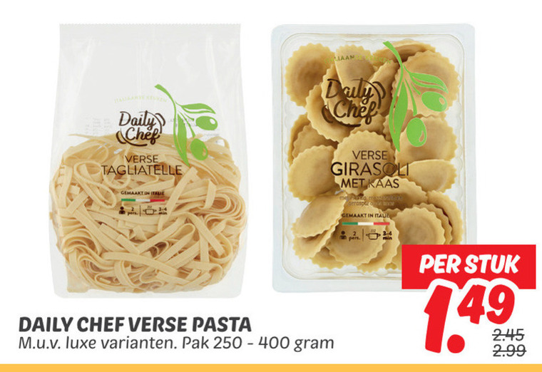 Daily Chef   pasta folder aanbieding bij  Dekamarkt - details