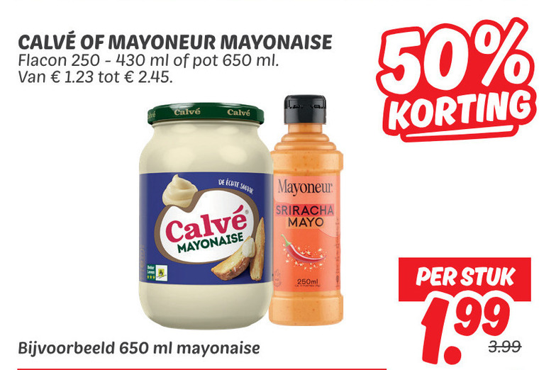Calve   mayonaise folder aanbieding bij  Dekamarkt - details