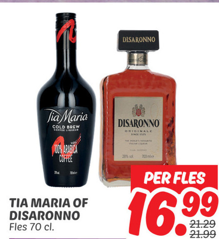 Disaronno   likeur, amaretto folder aanbieding bij  Dekamarkt - details