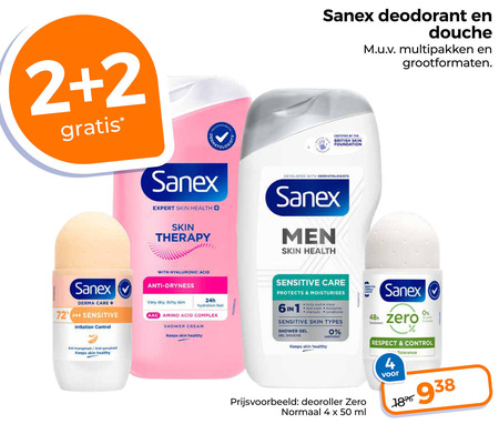 Sanex   deodorant, douchegel folder aanbieding bij  Trekpleister - details