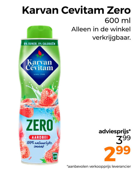 Karvan Cevitam   limonadesiroop folder aanbieding bij  Trekpleister - details