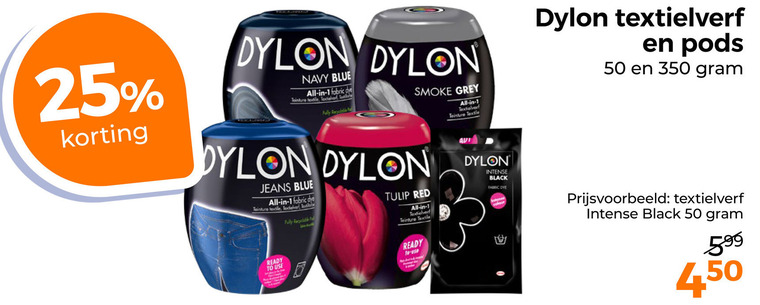 Dylon   textielverf folder aanbieding bij  Trekpleister - details