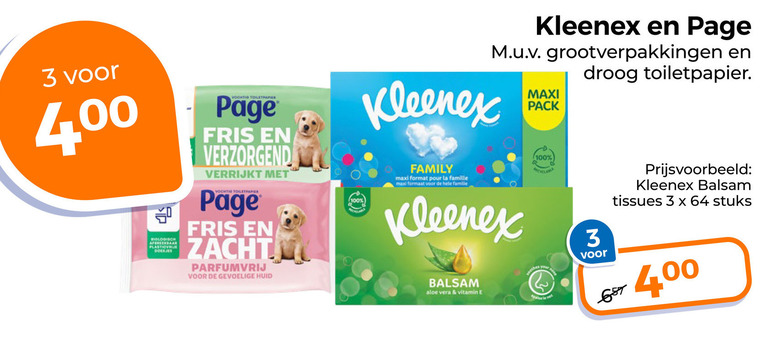 Kleenex   tissue, vochtig toiletpapier folder aanbieding bij  Trekpleister - details