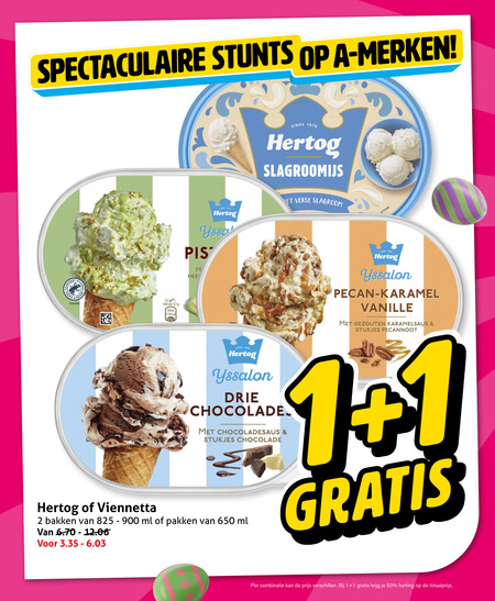Hertog   ijsspecialiteit folder aanbieding bij  Hoogvliet - details