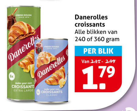 Danerolles   croissantdeeg folder aanbieding bij  Hoogvliet - details