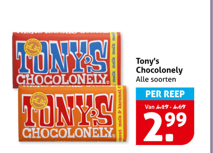 Tony Chocolony   chocolade folder aanbieding bij  Hoogvliet - details