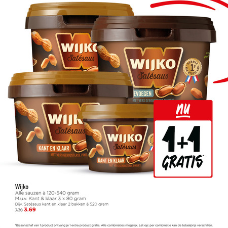 Wijko   satesaus folder aanbieding bij  Jumbo - details