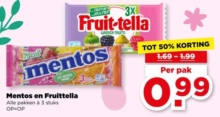 Mentos   snoep folder aanbieding bij  Plus - details