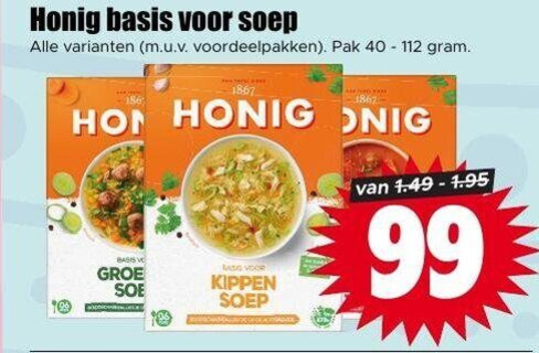 Honig   soep folder aanbieding bij  Dirk - details