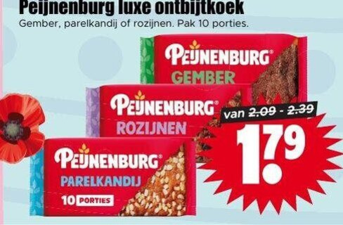 Peijnenburg   ontbijtkoek folder aanbieding bij  Dirk - details