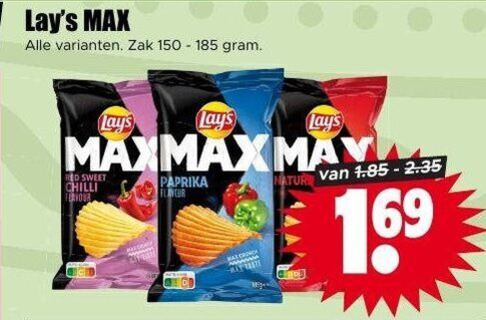 Lays   chips folder aanbieding bij  Dirk - details