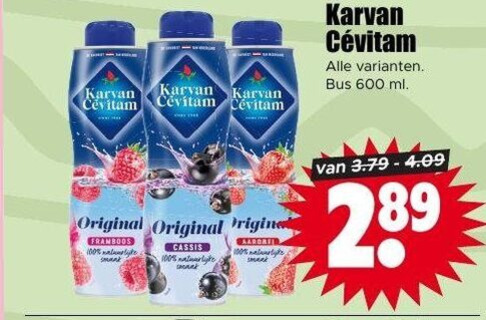 Karvan Cevitam   limonadesiroop folder aanbieding bij  Dirk - details