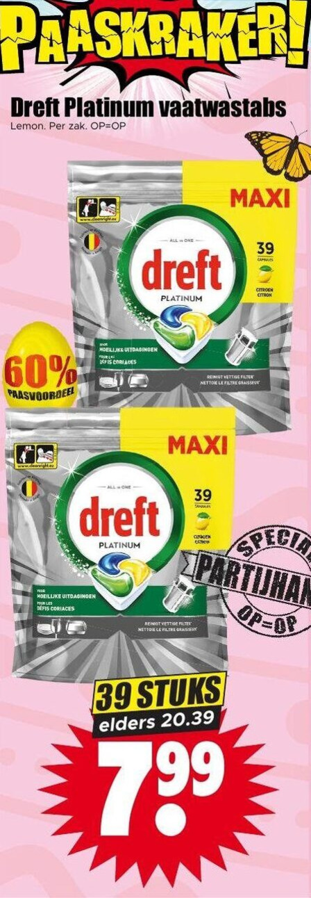 Dreft   vaatwasmiddel folder aanbieding bij  Dirk - details
